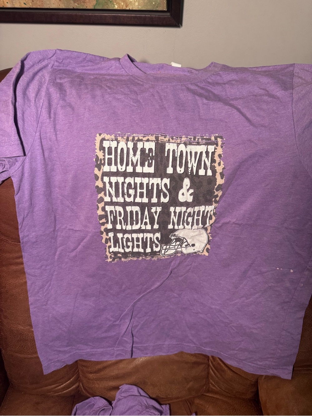 Bella Canvas Purple 'Home Town Nights & Friday Night Lights' Graphic Tee